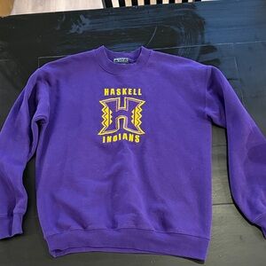 Vintage Purple Haskell Indians Crewneck Sweatshirt
